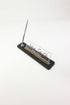 Leather Desktop Nameplate with Pen Black Wood Detail - Nameplate and Signature Pen
